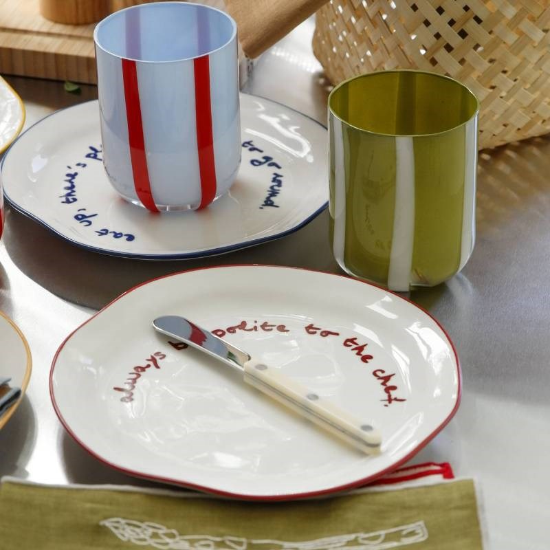 Plate, 20.5cm, "Always be polite to the chef"