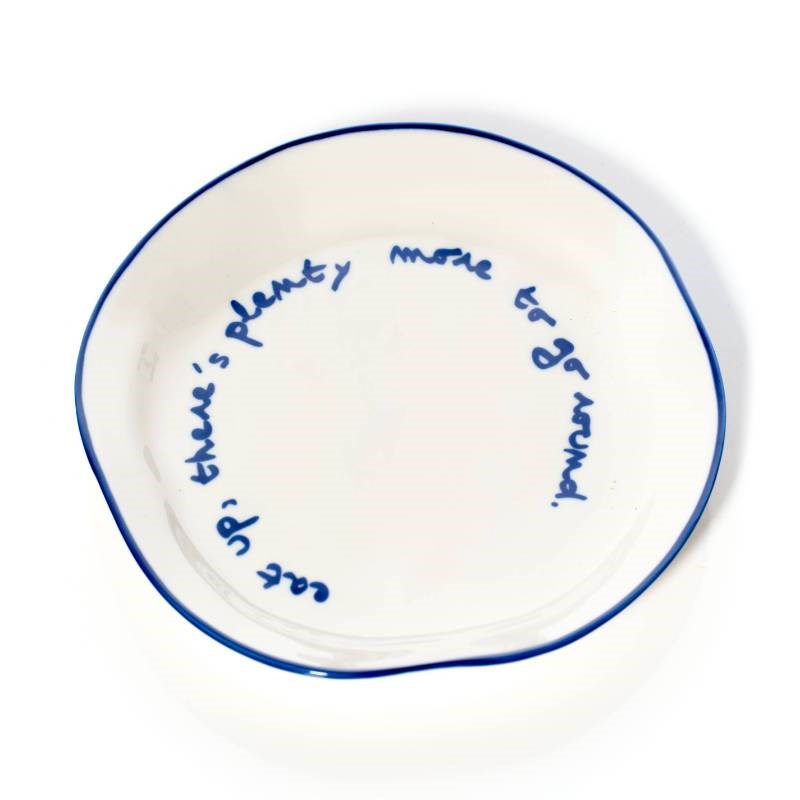 Plate, 20.5cm, "Eat up there's plenty more to go around"