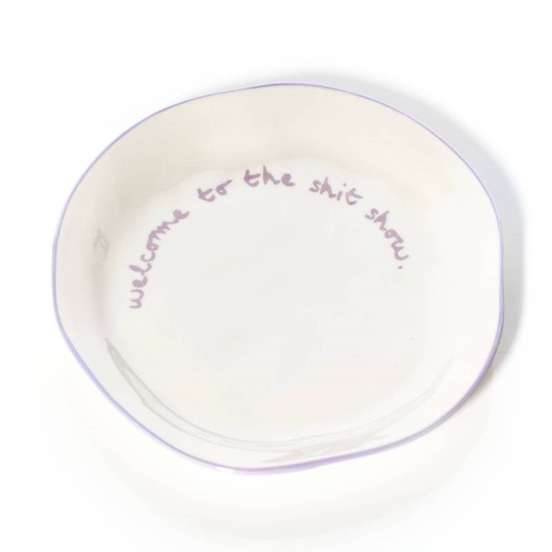 Plate, 20.5cm, "Welcome to the shit show"
