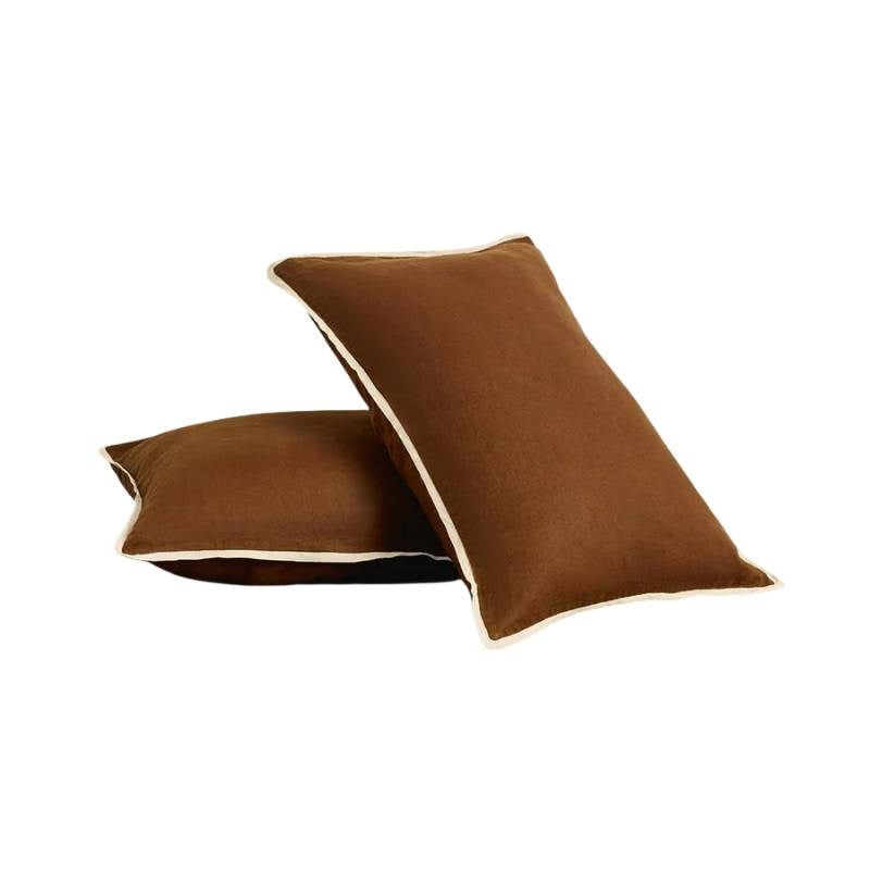 Linen Pillowcase Pair in toffee