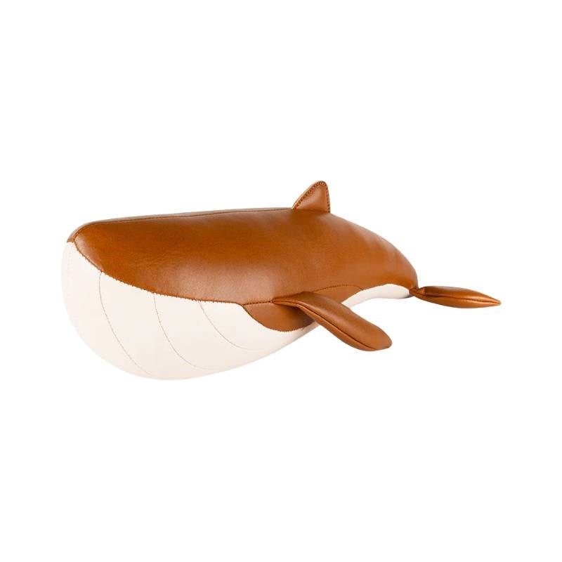 Whale Wave Bookend in tan
