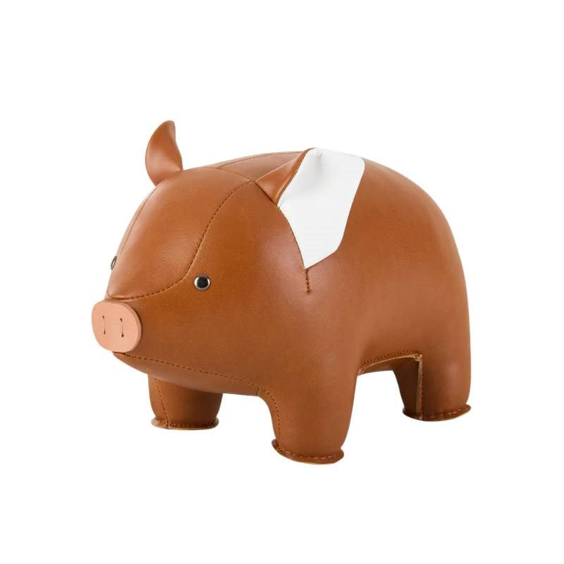 Classic Pig Bookend in tan