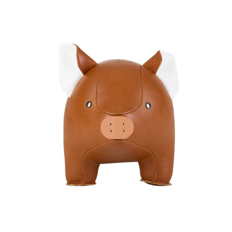Classic Pig Bookend in tan