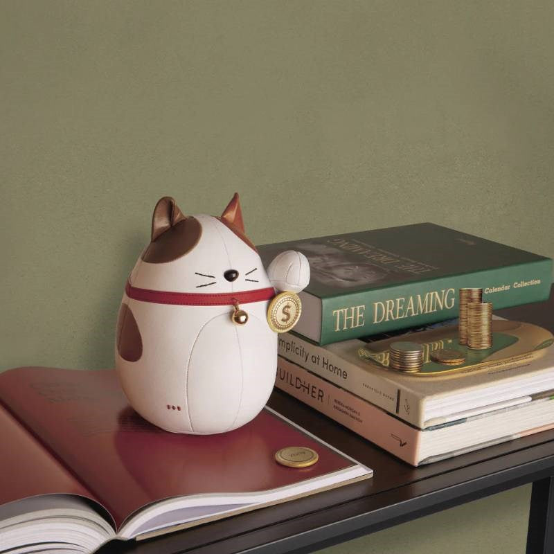 Classic Lucky Cat Fu Bookend
