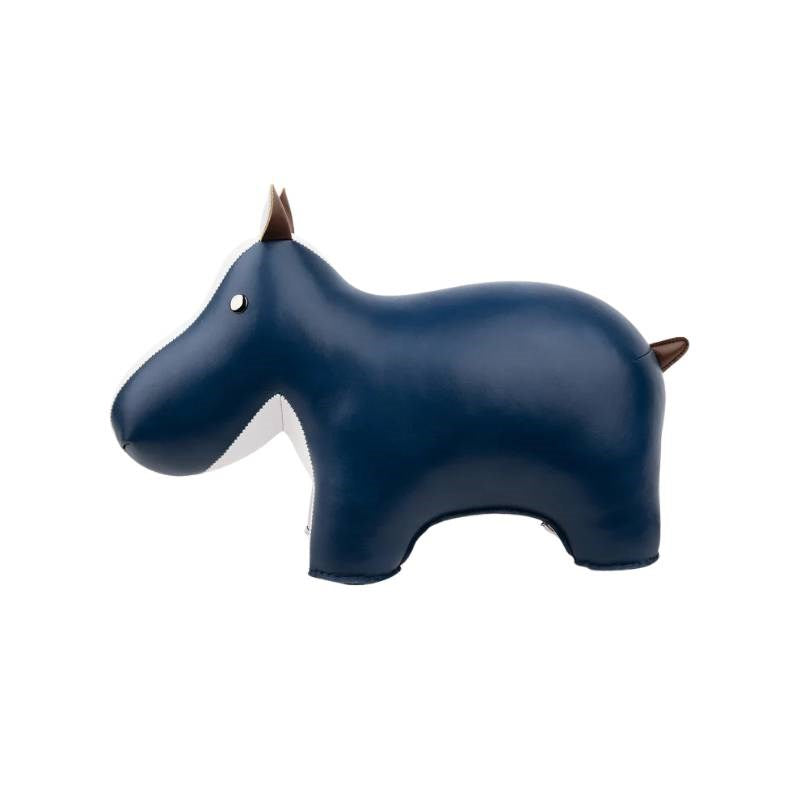 Classic Hippo Bookend in midnight blue