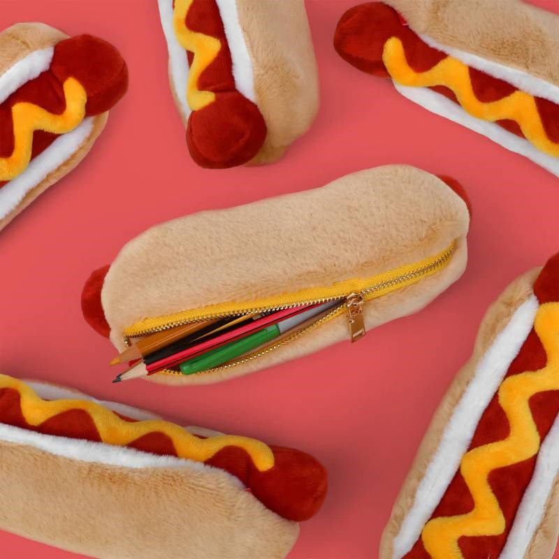Hot Dog Plush Zip Case