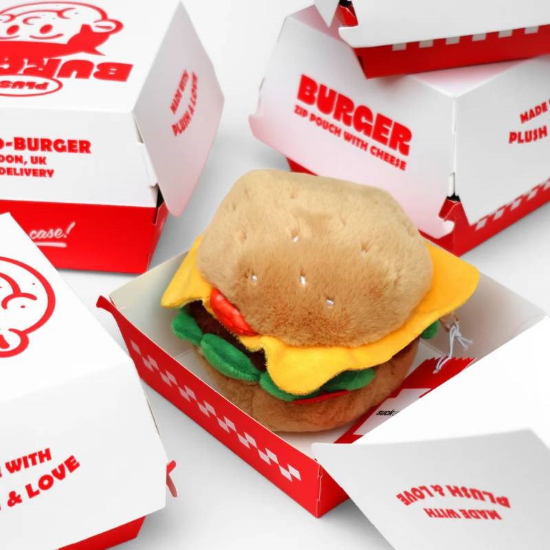 Burger Plush Zip Case