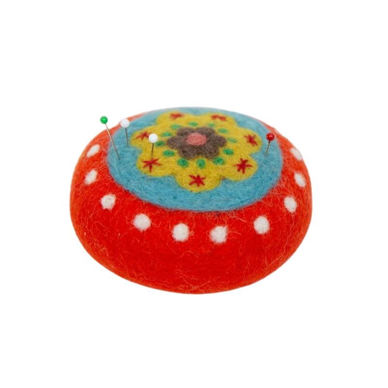 Bloom Pin Cushion in orange