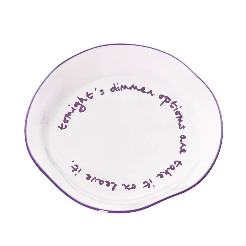 Plate, 20.5cm, "Take it or leave it"