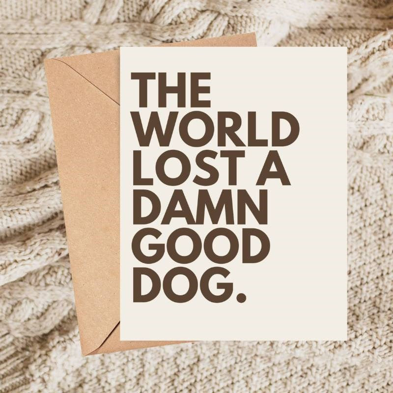 Dog Loss Pet Sympathy Card