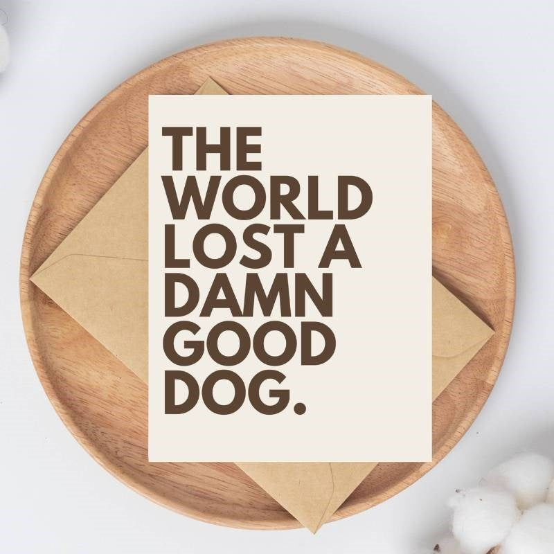 Dog Loss Pet Sympathy Card