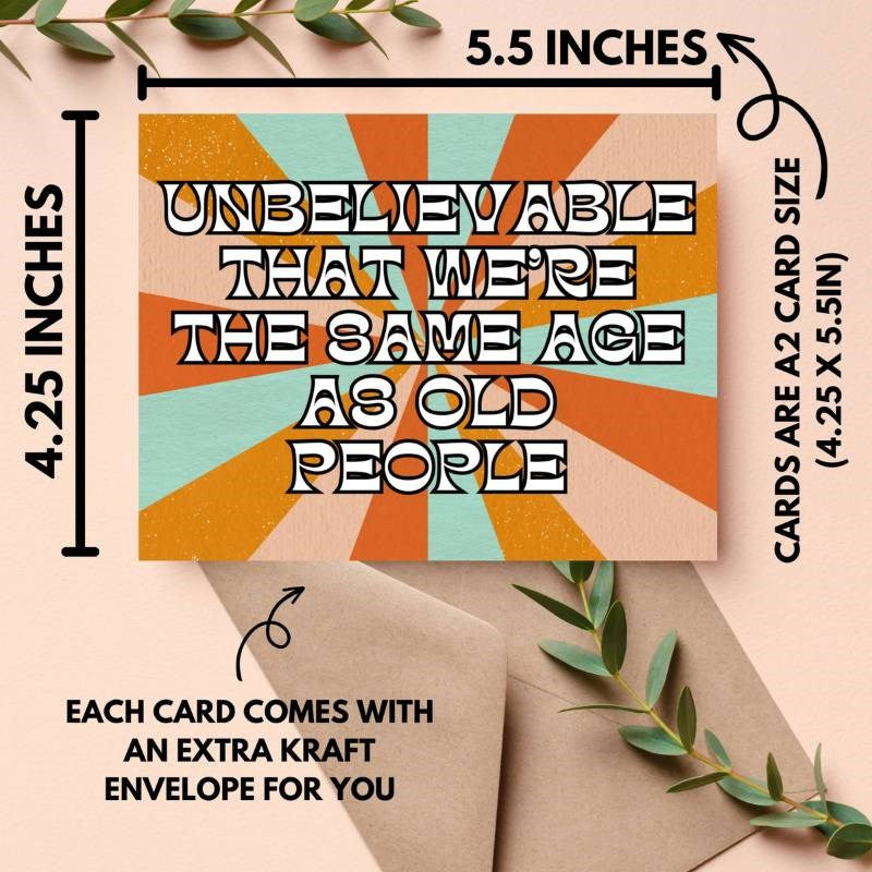 Old People Birthday Card