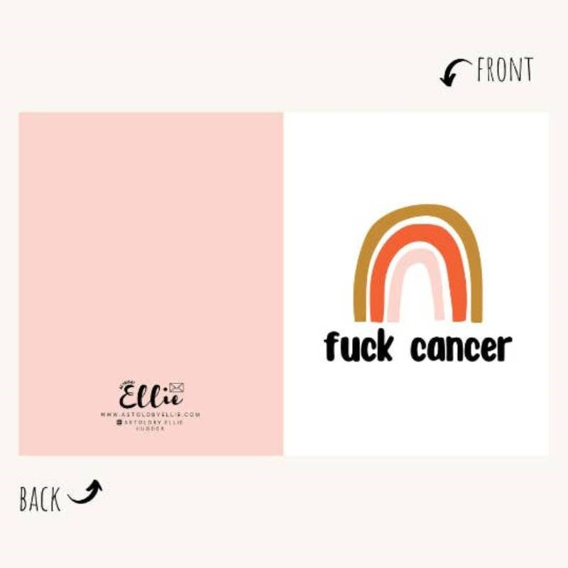 Fuck Cancer Rainbow Card