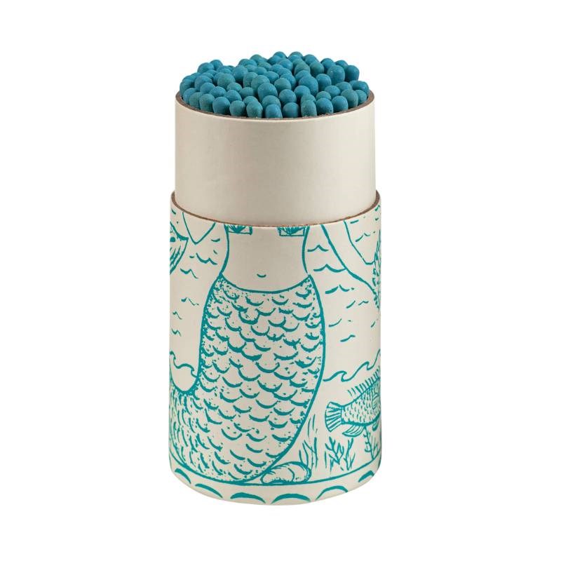 Mermaid Safety Matches in Large Cylinder