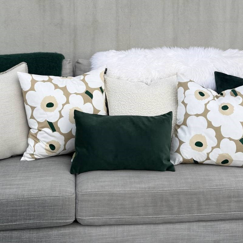 Plush Velvet Cushion Cover 50x30cm in forest