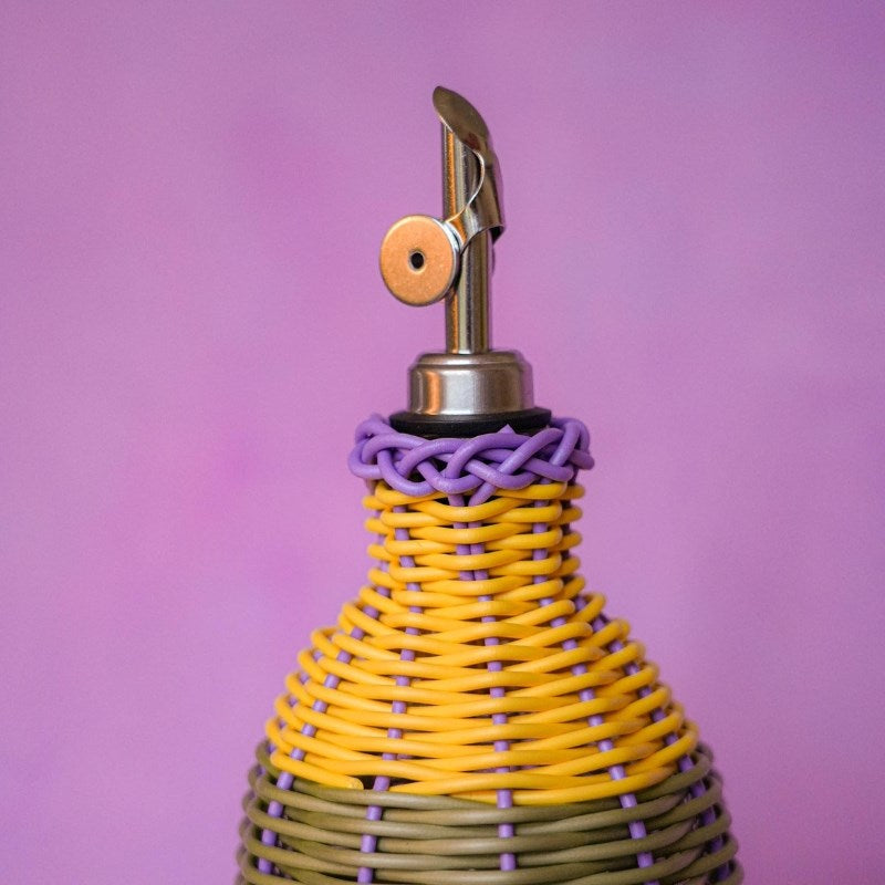 Oil Pouring Bottle in yellow, lilac