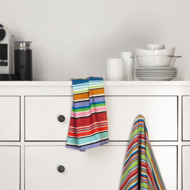 Tea towels, set of 2, in confetti stripe