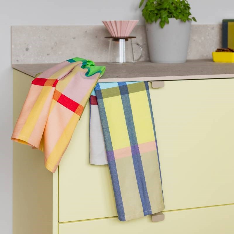 Tea towels, set of 2, in orchard check