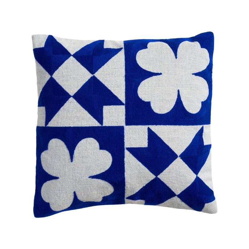 Quilt Cushion Cover 40cm in blue