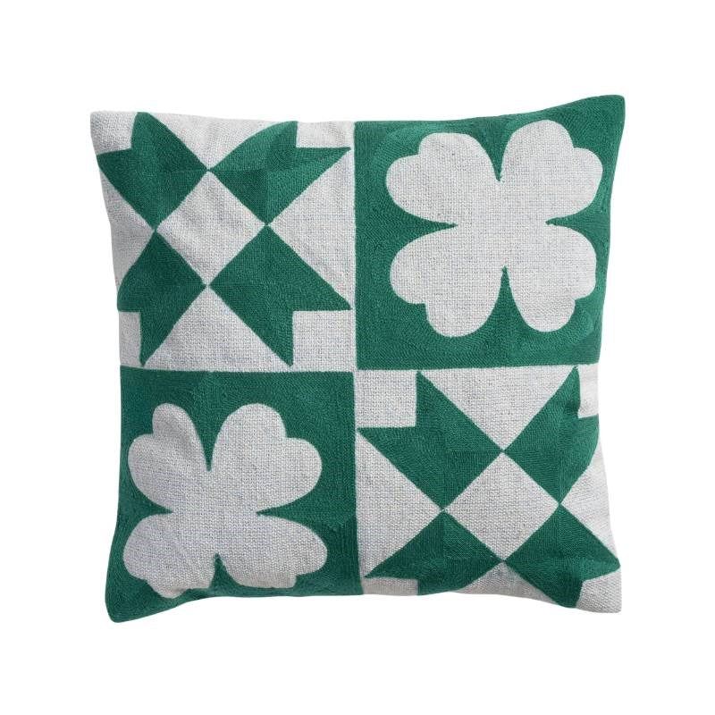Quilt Cushion Cover 40cm in green