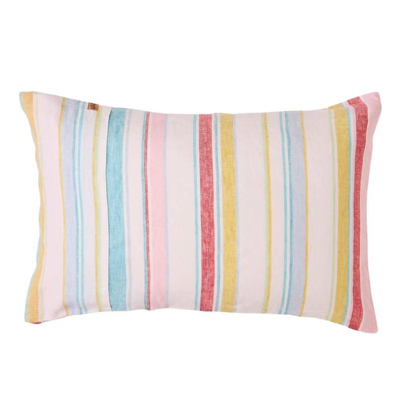 Linen Pillowcase Pair in bellissimo stripe