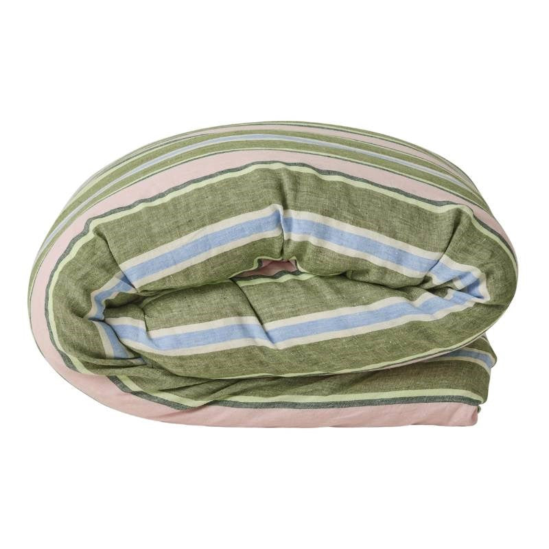 Cactus Stripe Linen Quilt Cover