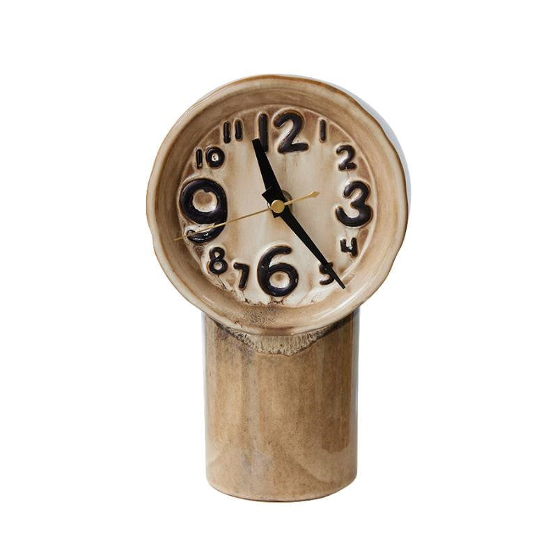 Retro Ceramic Clock in cream