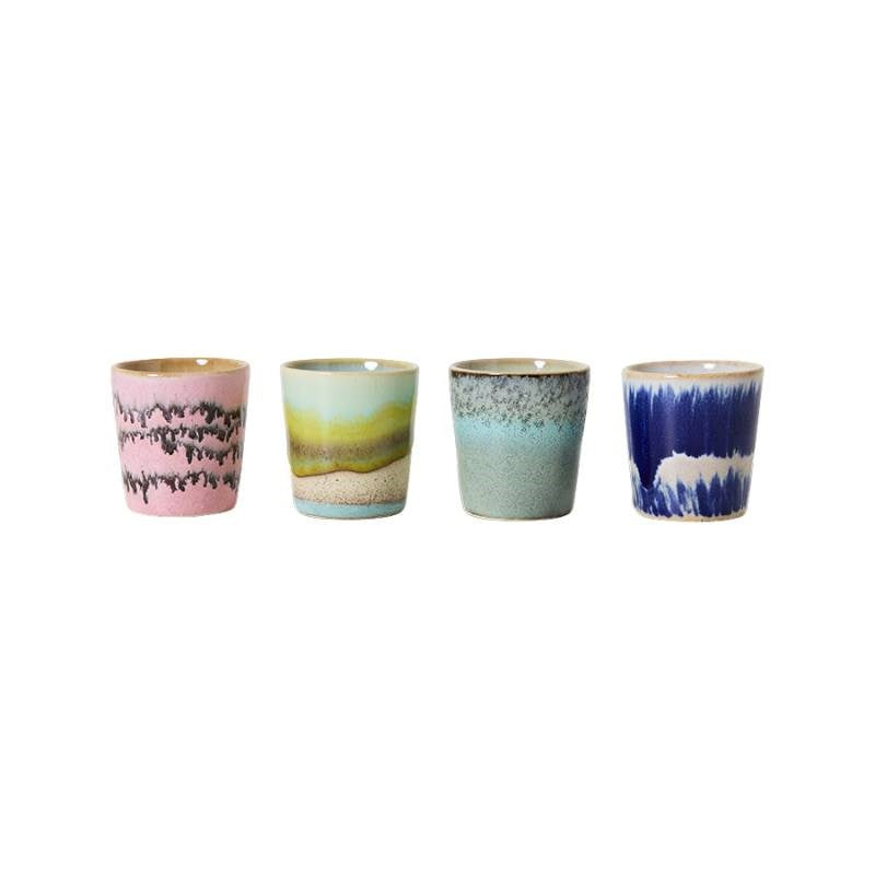 70's Ceramics Egg Cups, set of 4 in vibrance