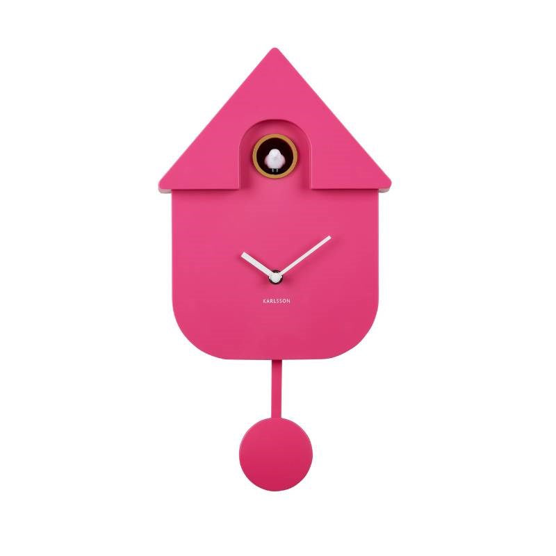 Modern Cuckoo Clock - bright pink