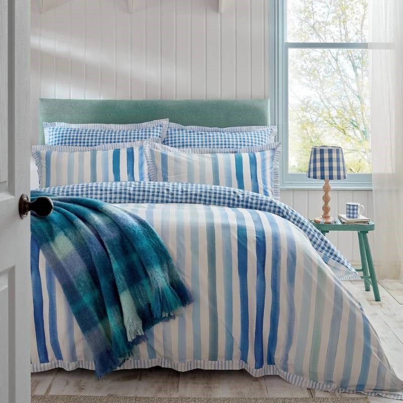 Sunday Stripe Bedding Set in blue