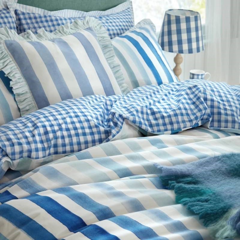 Sunday Stripe Bedding Set in blue