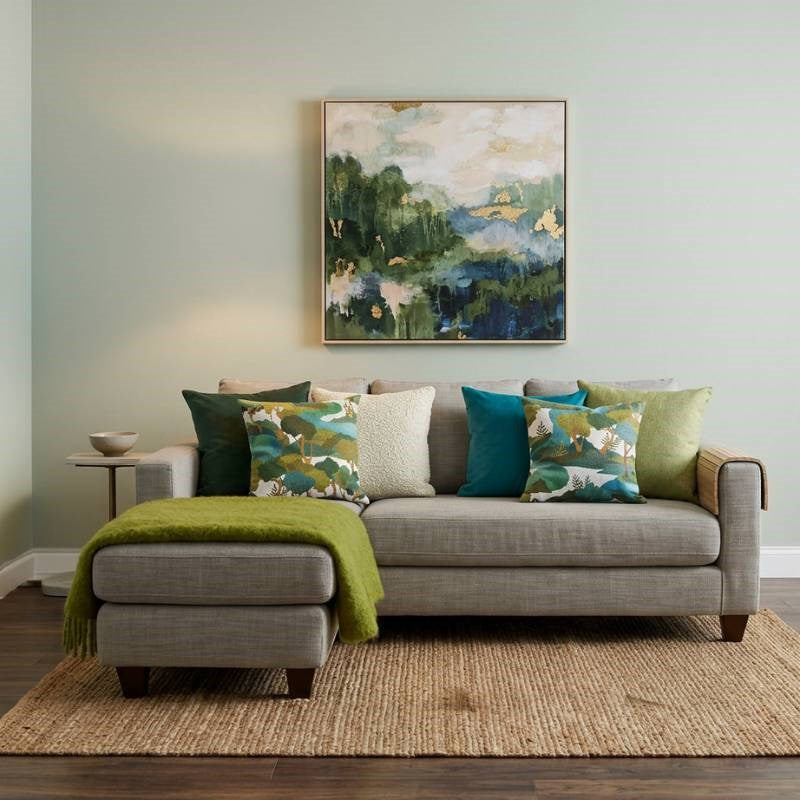 The River Cotton Cushion Cover 45cm in cream