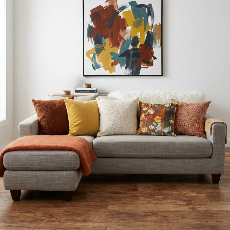 Wabi Sabi Floral Velvet Cushion Cover 43cm