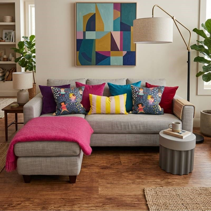 Girls Just Wanna Have Fun Cotton Cushion Cover 45cm
