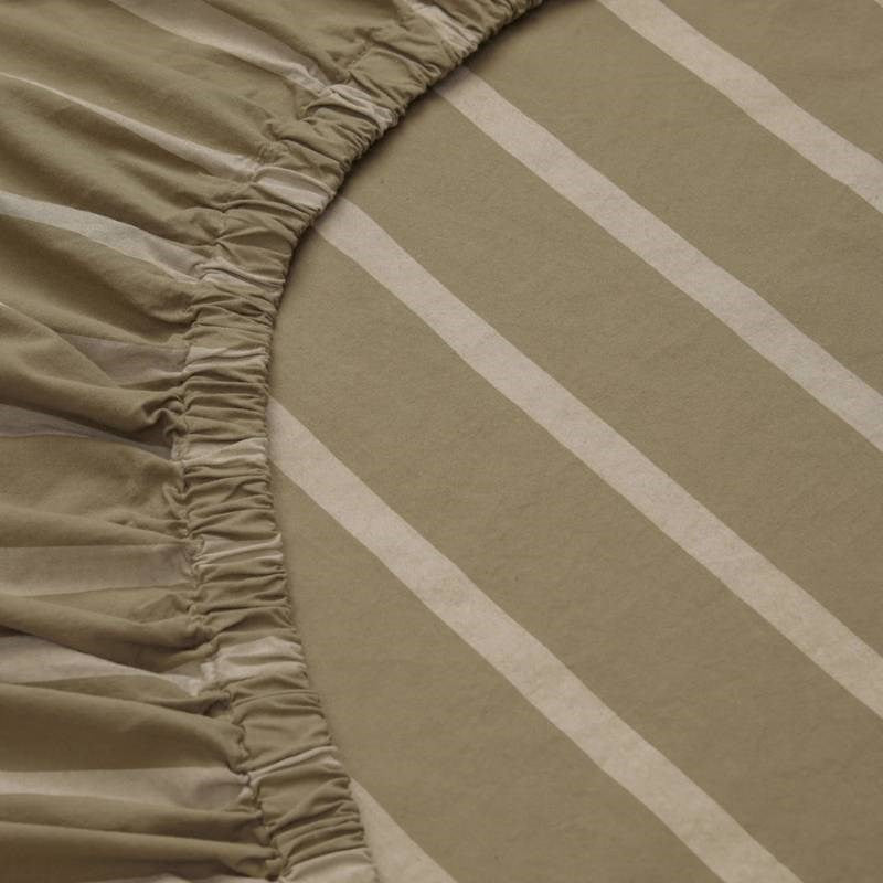 Fitted Sheet in sage stone