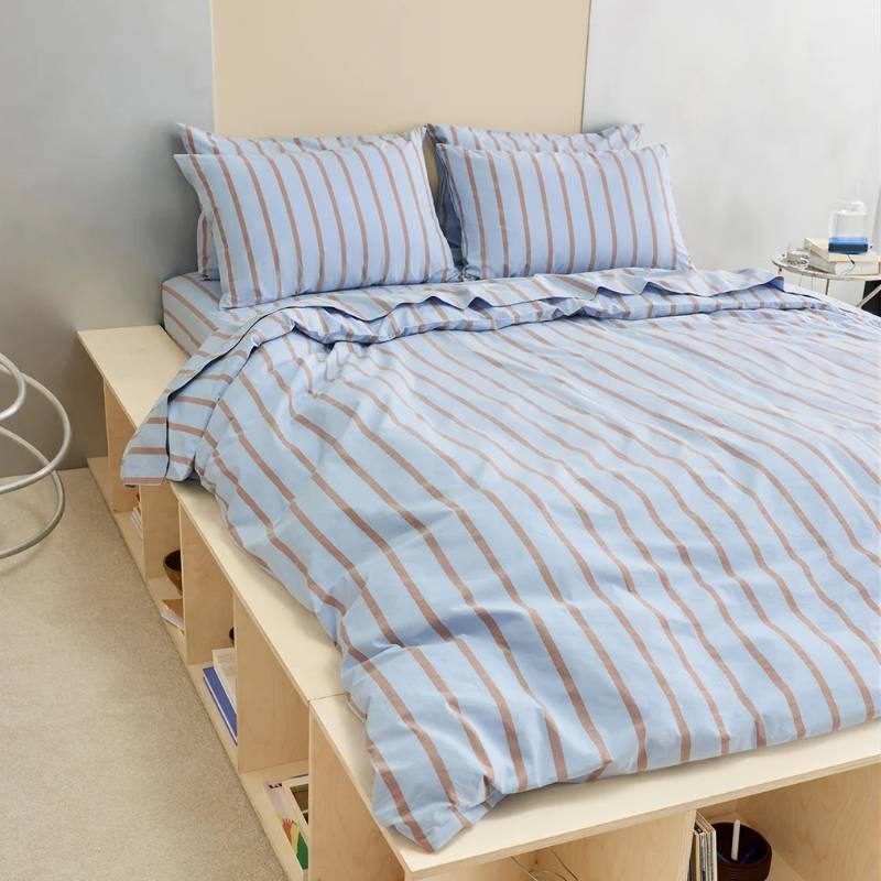 Fitted Sheet in chambray blue