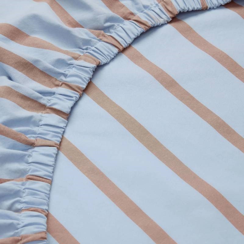 Fitted Sheet in chambray blue
