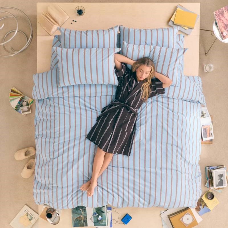 Quilt Cover in chambray blue