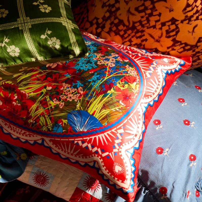 Ramona Silk Pillowcase in poppy