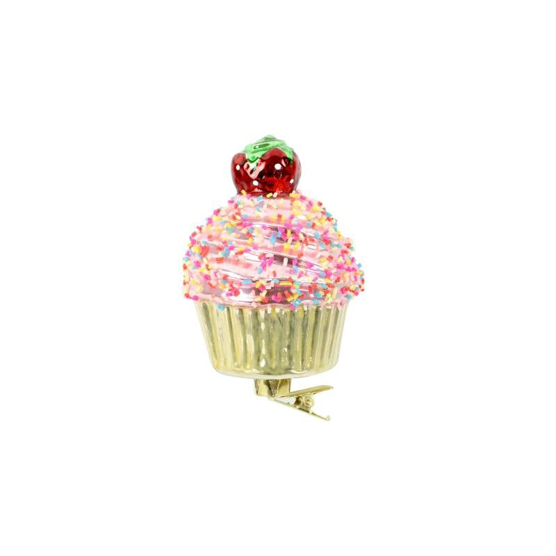 Glass Christmas Decoration Cupcake