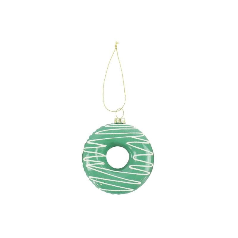 Glass Christmas Decoration Donut