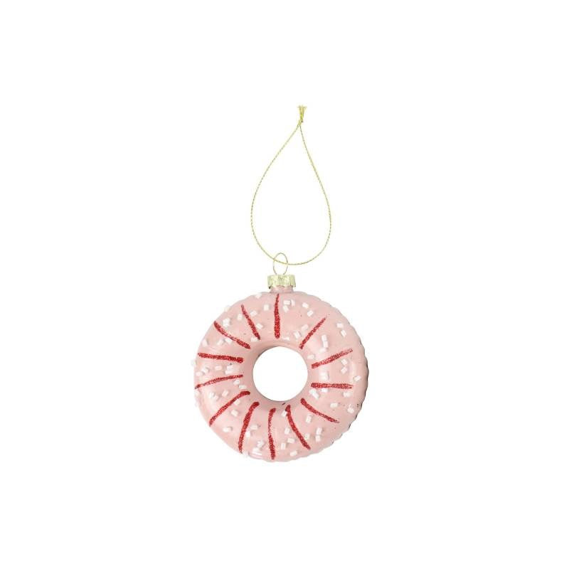 Glass Christmas Decoration Donut