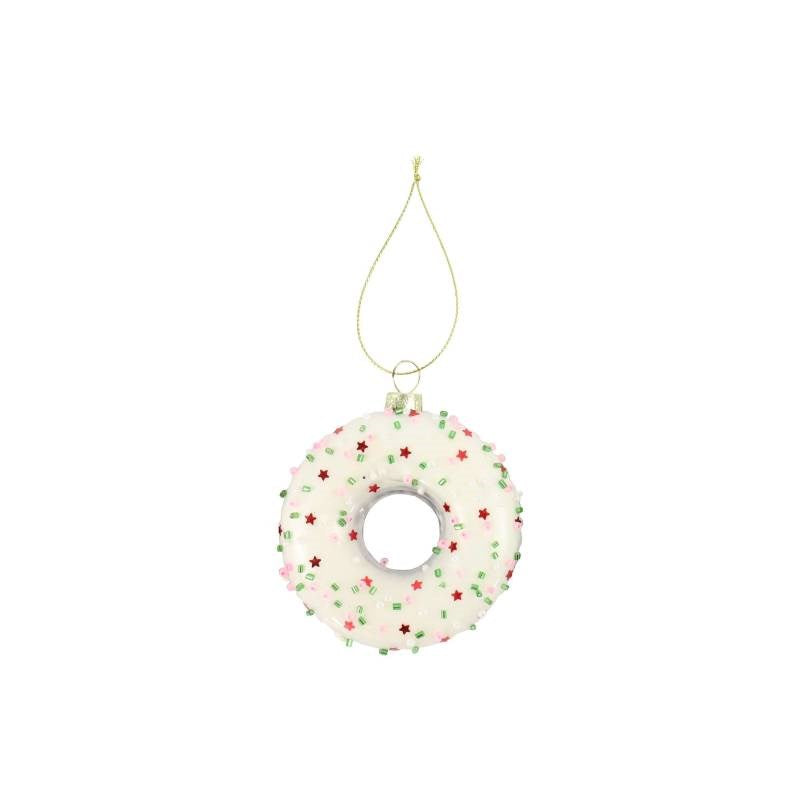 Glass Christmas Decoration Donut