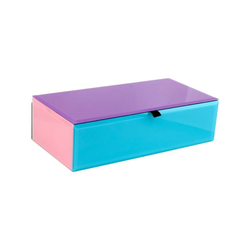 Colour Fusion Glass Box in purple, blue, pink