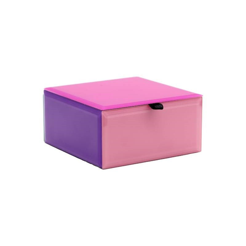 Colour Fusion Glass Box in hot pink, blush, purple