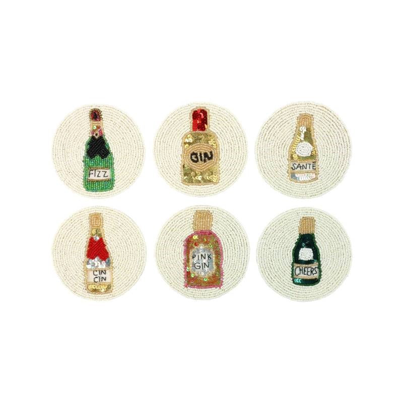 Sante Beaded Coasters, set of 6