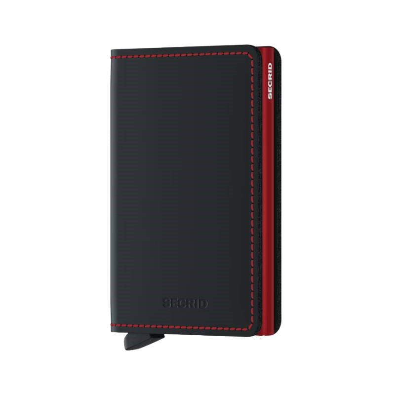 Secrid Slimwallet, matte, in black and red