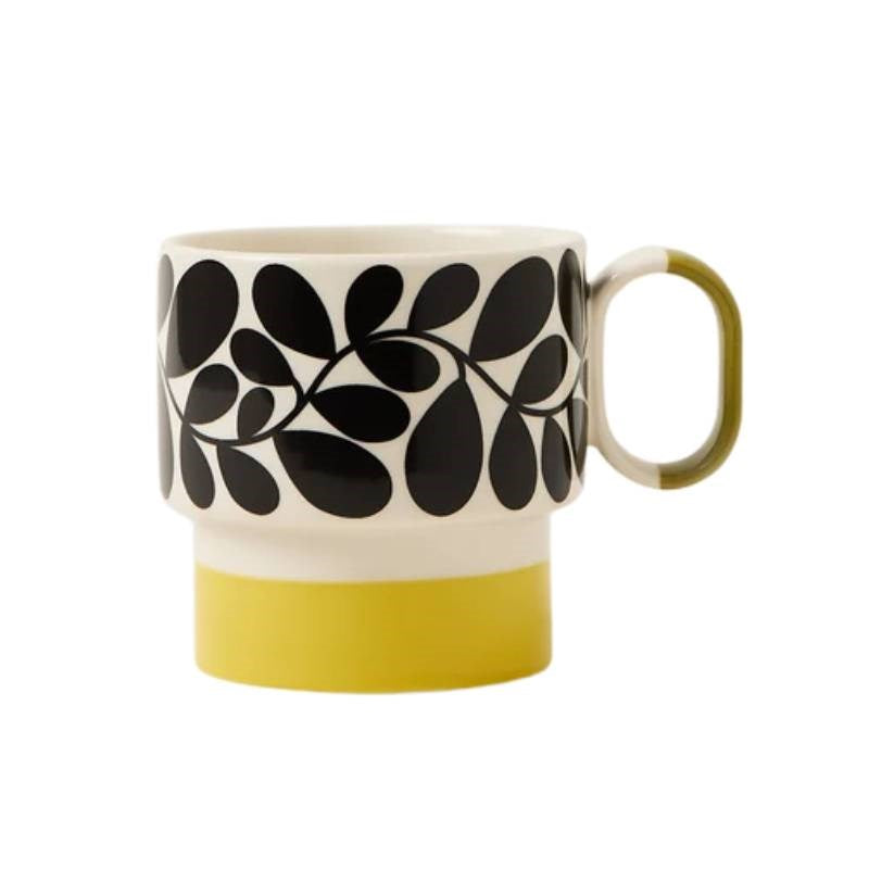 Sycamore Stripe Stacking Mug, 275ml, in yellow