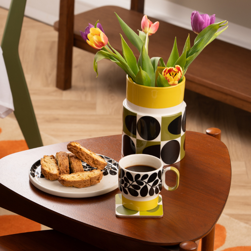 Sycamore Stripe Stacking Mug, 275ml, in yellow