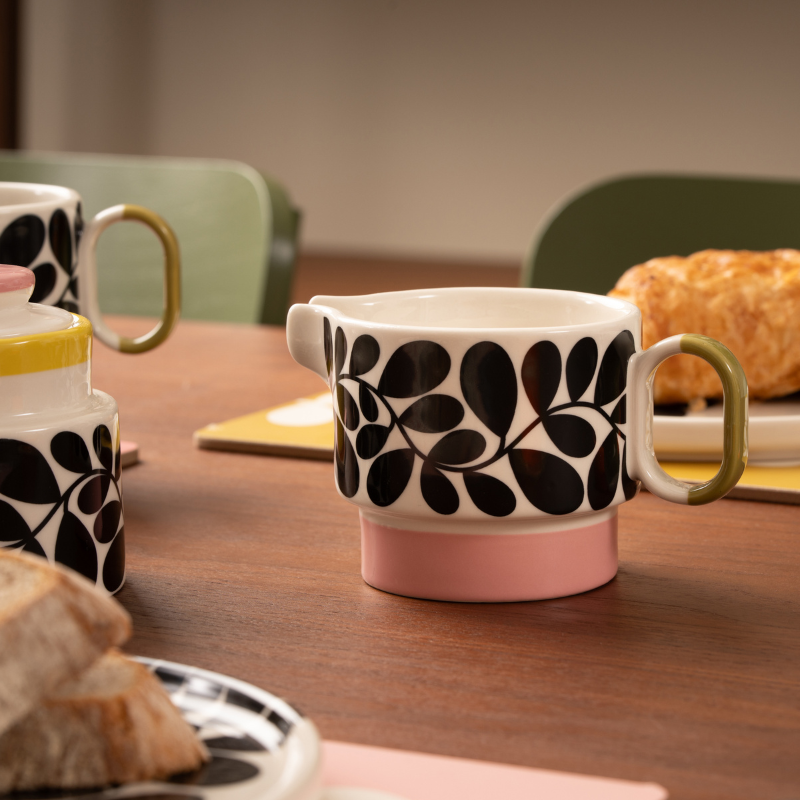 Sycamore Stripe Milk Jug 200ml in pink